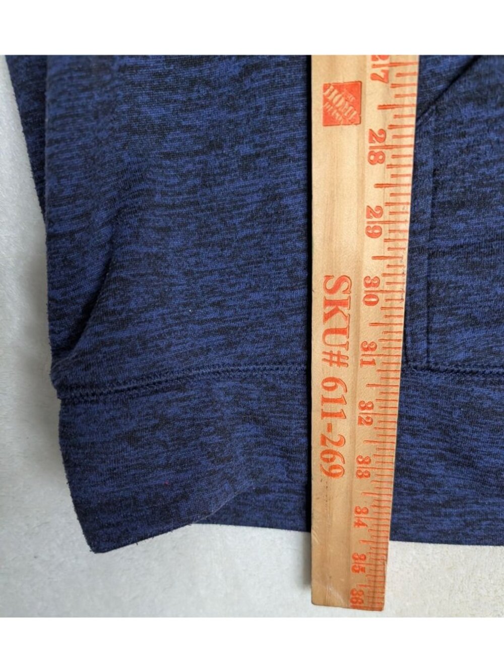 Reebok Men's BLUE Marled Speedwick Full-Zip Hoodie 5XLT - Picture 6 of 11